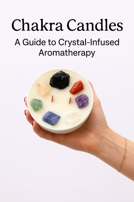 Chakra Candles: A Guide to Crystal-Infused Aromatherapy’ on Ninja Aromatherapy UK