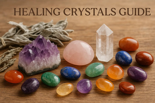 Amethyst rose quartz clear quartz healing crystals for spiritual wellness and chakra balancing