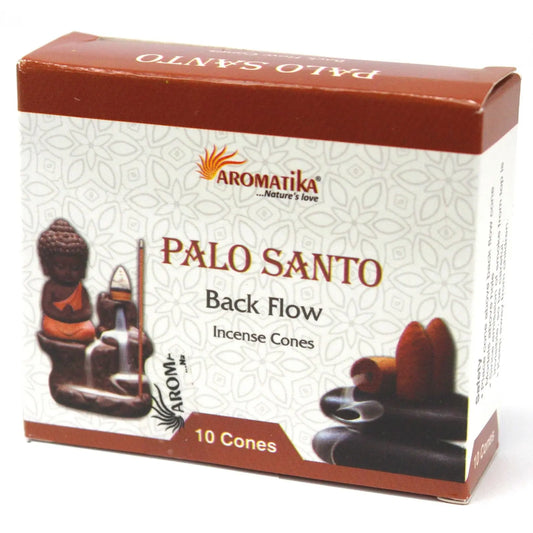 Aromatica Backflow Incense Cones - Palo Santo by Ninja Aromatherapy incense cones for aromatherapy.