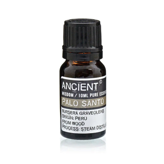 Palo Santo Essential Oil 10ml Amber Glass Bottle with Built-In Drop Reducer – Purifying and Calming