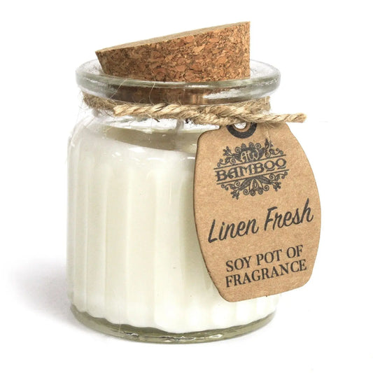 Linen Fresh Soy Pot of Fragrance Candles Soy Pot of Fragrance Candle from China with essential oils soy wax candle
