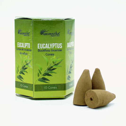 Pack of 10 Masala Backflow Incense - Eucalyptus Ninja Aromatherapy