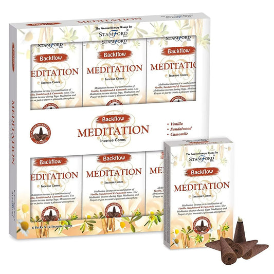Aromatherapy Backflow Cones - Meditation by Ninja Aromatherapy incense cones for aromatherapy.