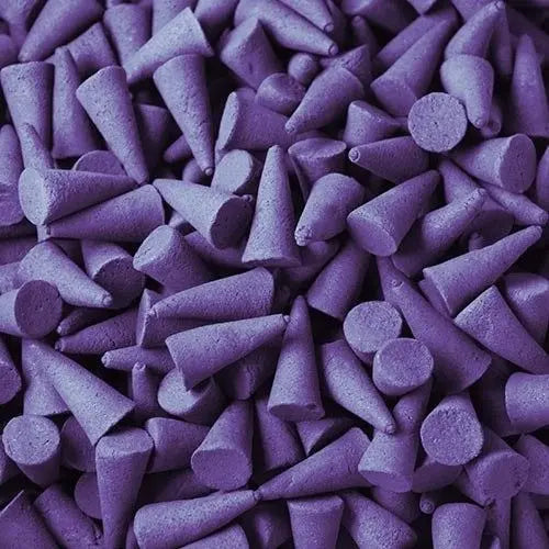 Bulk  Incense Cones - Violet by Ninja Aromatherapy incense cones for aromatherapy.