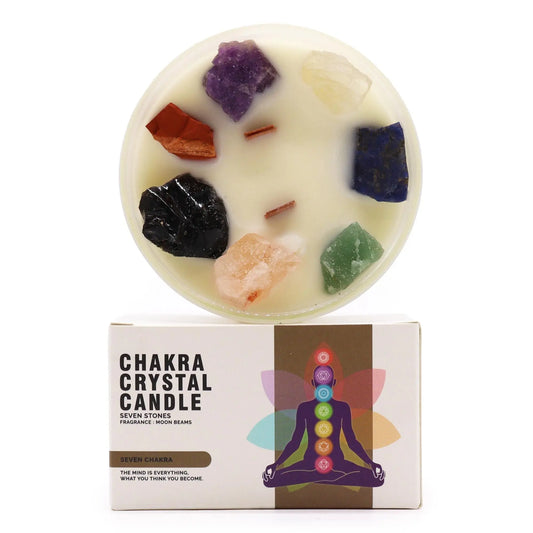 Third Eye Chakra Crystal Candle – Amethyst, 17hr Burn