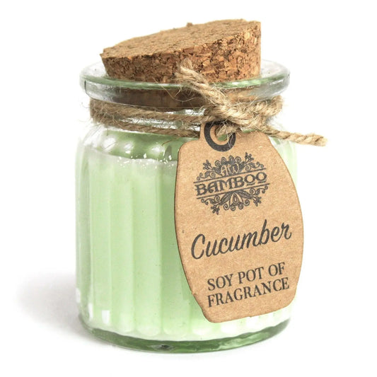 Cucumber Soy Pot of Fragrance Candles Soy Pot of Fragrance Candle from China with essential oils soy wax candle