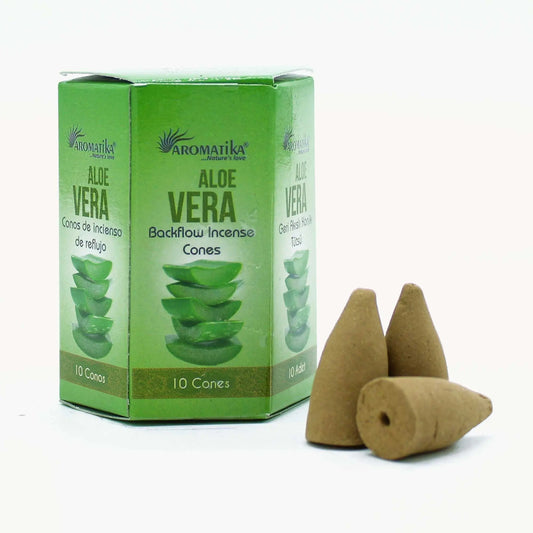 Pack of 10 Masala Backflow Incense - Aloe Vera Ninja Aromatherapy