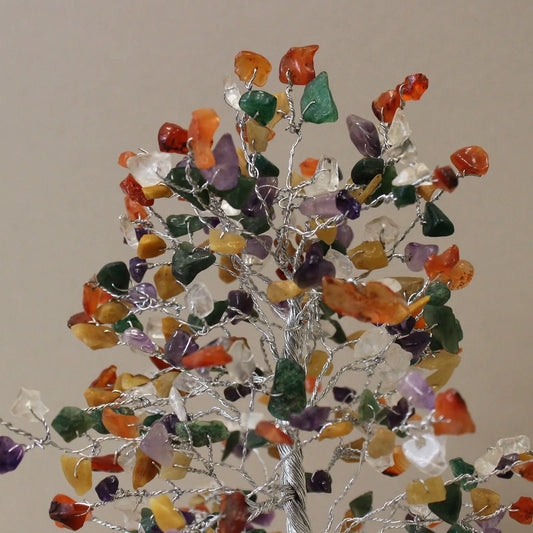 Gemstone Tree with Organite Base - 320 Stone - Multi Ninja Aromatherapy