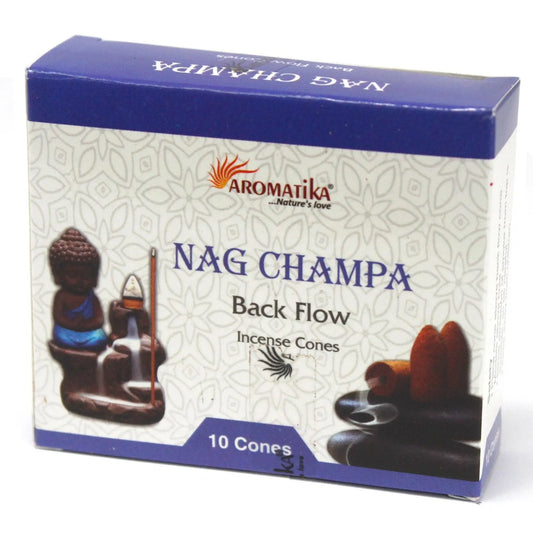 Aromatica Backflow Incense Cones - Nag Champa by Ninja Aromatherapy incense cones for aromatherapy.