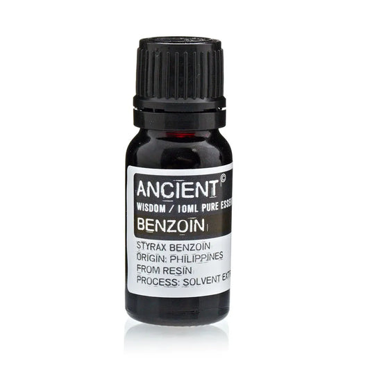 Benzoin Essential Oil 10ml (Dilute/DPG) Amber Glass Bottle with Built-In Drop Reducer – Comforting and Skin Healing