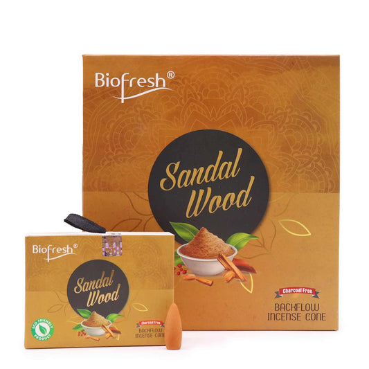 Biofresh Backflow Incense Cones - Sandalwood by Ninja Aromatherapy incense cones for aromatherapy.