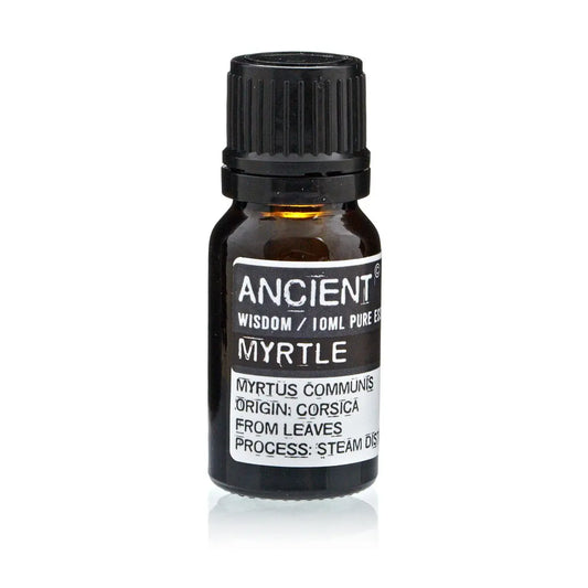 Myrtle Essential Oil 10ml Amber Glass Bottle with Built-In Drop Reducer – Respiratory and Skin Support