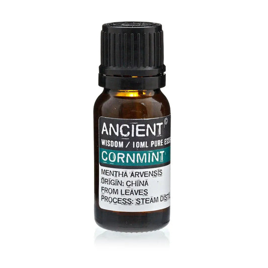 Cornmint Essential Oil 10ml Amber Glass Bottle with Built-In Drop Reducer – Natural Relief for Headaches and Digestion