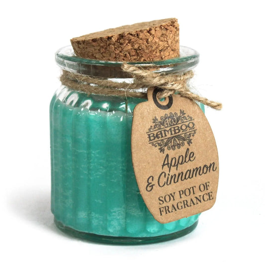 Apple & Cinnamon Soy Pot of Fragrance Candles Soy Pot of Fragrance Candle from China with essential oils soy wax candle