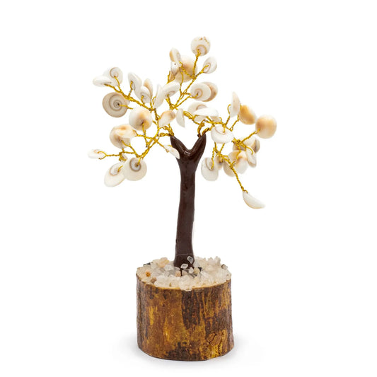 Med Gomati Chakra Circle Stone Tree - (45 stones) gemstone tree handmade in India for home decor and healing.