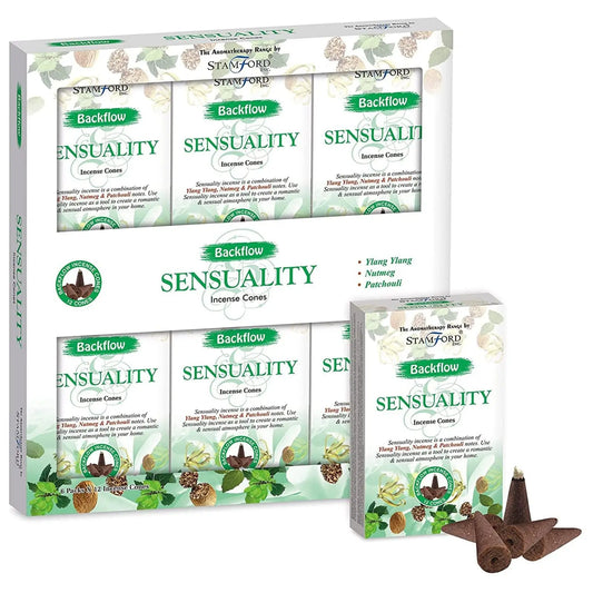 Aromatherapy Backflow Cones - Sensuality by Ninja Aromatherapy incense cones for aromatherapy.