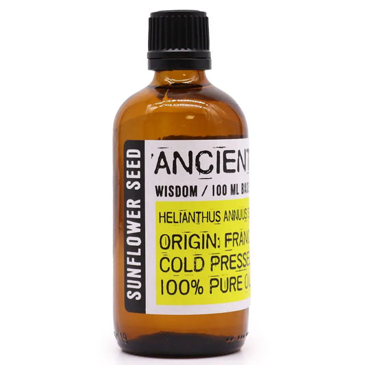 Sunflower Oil carrier oil 100ml - pure natural base oil for aromatherapy, massage and skincare