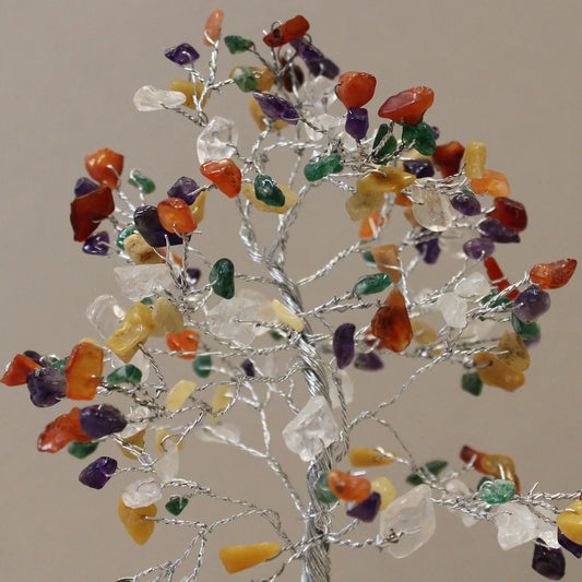 Gemstone Tree with Organite Base - 160 Stone - Multi Ninja Aromatherapy