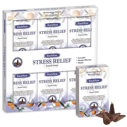 Aromatherapy Backflow Cones - Stress Release by Ninja Aromatherapy incense cones for aromatherapy.
