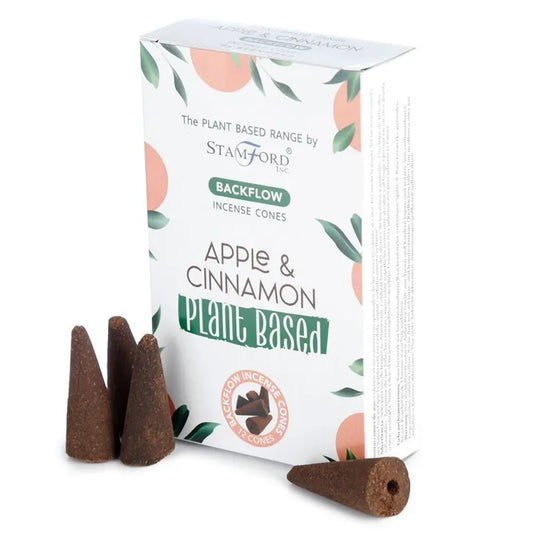 Plant Based Backflow Incense Cones - Apple & Cinnamon by Ninja Aromatherapy incense cones for aromatherapy.
