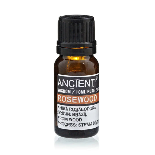 Rosewood Essential Oil 10ml Amber Glass Bottle with Built-In Drop Reducer – Uplifting, Balancing and Restorative