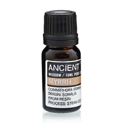Myrrh Essential Oil 10ml Amber Glass Bottle with Built-In Drop Reducer – Ancient Healing and Skin Care