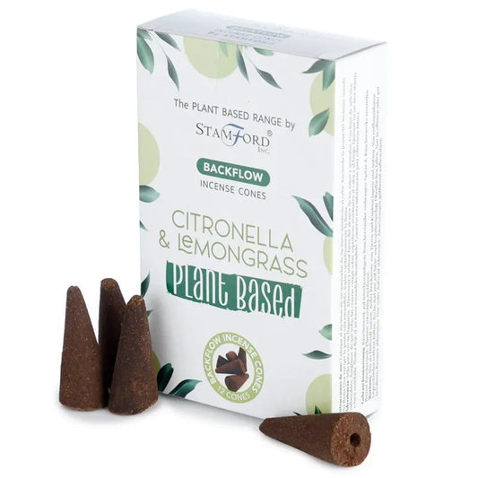 Plant Based Backflow Incense Cones - Citronella & Lemongrass by Ninja Aromatherapy incense cones for aromatherapy.