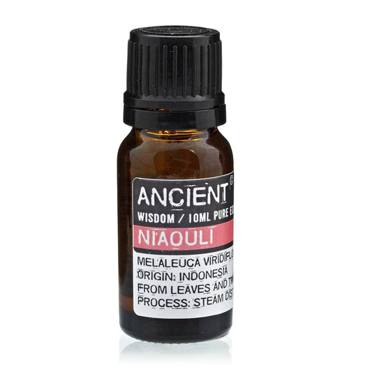 Niaouli Essential Oil 10ml Amber Glass Bottle with Built-In Drop Reducer – Respiratory, Pain Relief and Skin Care