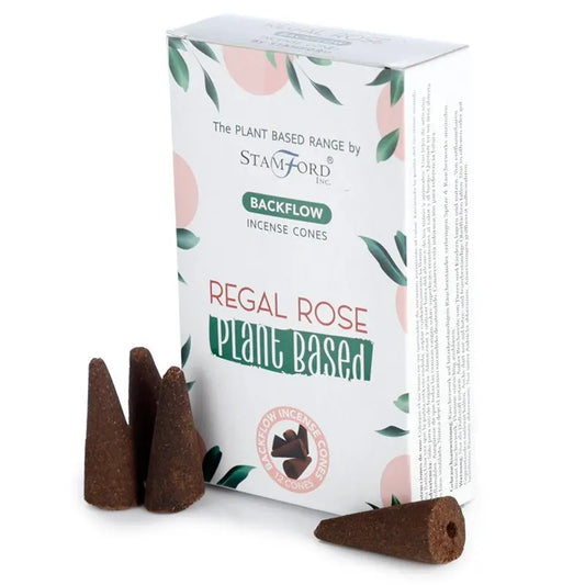 Plant Based Backflow Incense Cones - Regal Rose by Ninja Aromatherapy incense cones for aromatherapy.