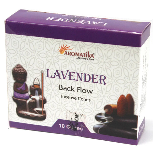 Aromatica Backflow Incense Cones - Lavender by Ninja Aromatherapy incense cones for aromatherapy.