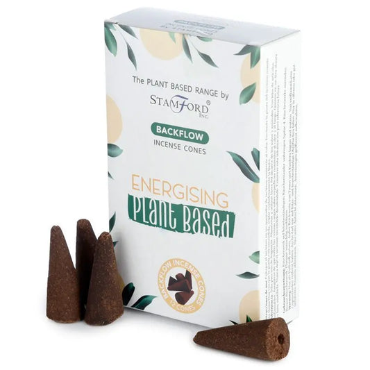 Plant Based Backflow Incense Cones - Energising by Ninja Aromatherapy incense cones for aromatherapy.