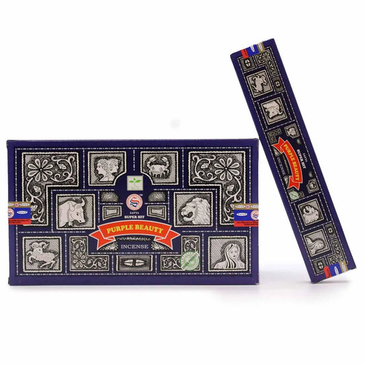 Nag Champa Super Hit Purple Beauty incense sticks for meditation and aromatherapy