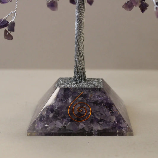 Gemstone Tree with Organite Base - 320 Stone - Amethyst Ninja Aromatherapy