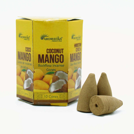 Pack of 10 Masala Backflow Incense - Coconut & Mango Ninja Aromatherapy