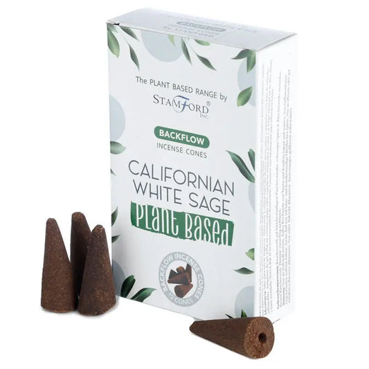 Plant Based Backflow Incense Cones - Californian White Sage by Ninja Aromatherapy incense cones for aromatherapy.