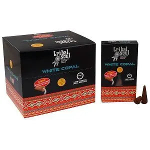 Tribal Soul Backflow Incense Cones - White Copal by Ninja Aromatherapy incense cones for aromatherapy.