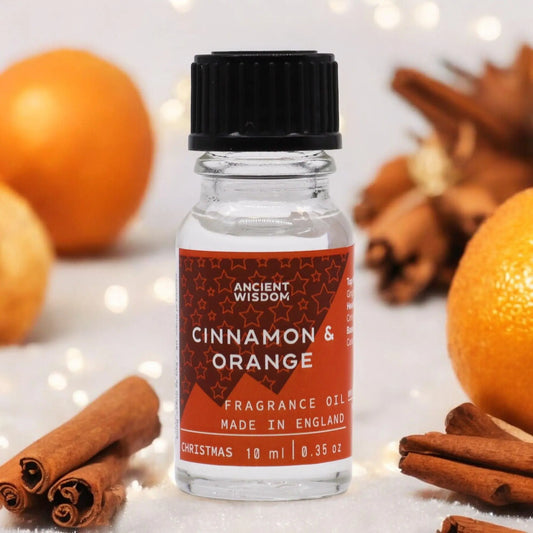 10ml Xmas Cinnamon & Orange Fragrance Oil Bottle – Long Lasting Scent for Candles, Soaps & Diffusers