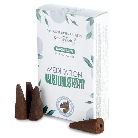 Plant Based Backflow Incense Cones - Meditation by Ninja Aromatherapy incense cones for aromatherapy.