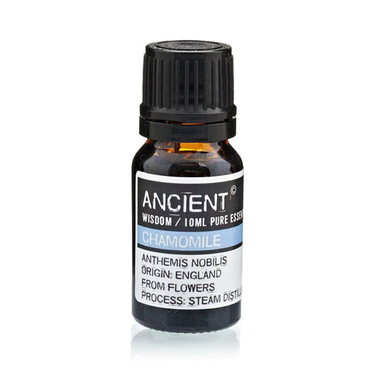 Chamomile Roman (P) Essential Oil 10ml Amber Glass Bottle with Built-In Drop Reducer – Calming and Skin Soothing
