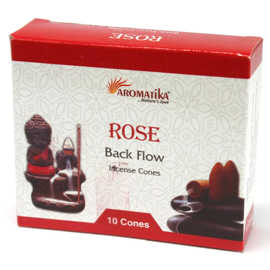 Aromatica Backflow Incense Cones - Rose by Ninja Aromatherapy incense cones for aromatherapy.