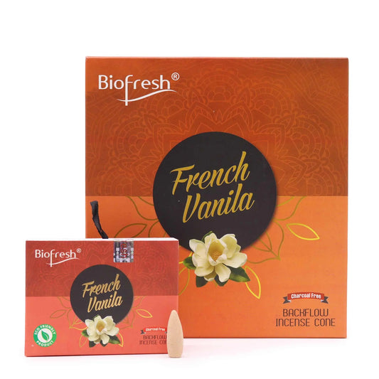 Biofresh Backflow Incense Cones - French Vanilla by Ninja Aromatherapy incense cones for aromatherapy.