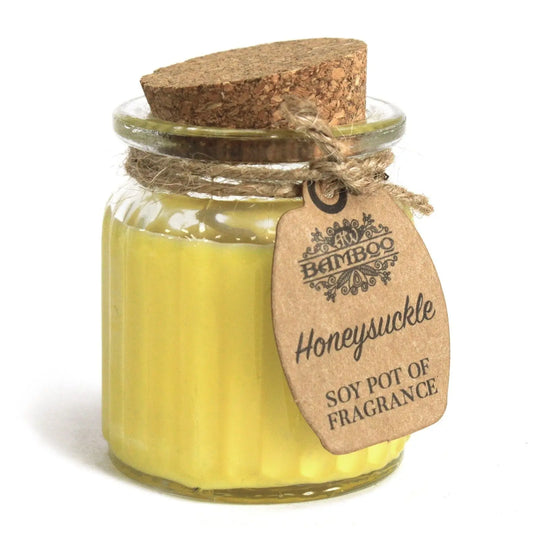 Honeysuckle Soy Pot of Fragrance Candles Soy Pot of Fragrance Candle from China with essential oils soy wax candle