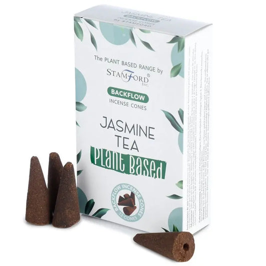 Plant Based Backflow Incense Cones - Jasmine Tea by Ninja Aromatherapy incense cones for aromatherapy.