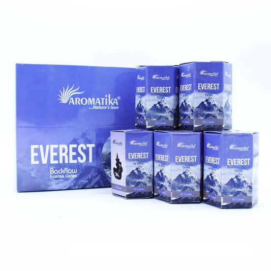 Pack of 10 Masala Backflow Incense - Everest by Ninja Aromatherapy incense cones for aromatherapy.