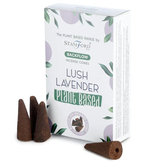 Plant Based Backflow Incense Cones - Lush Lavender by Ninja Aromatherapy incense cones for aromatherapy.