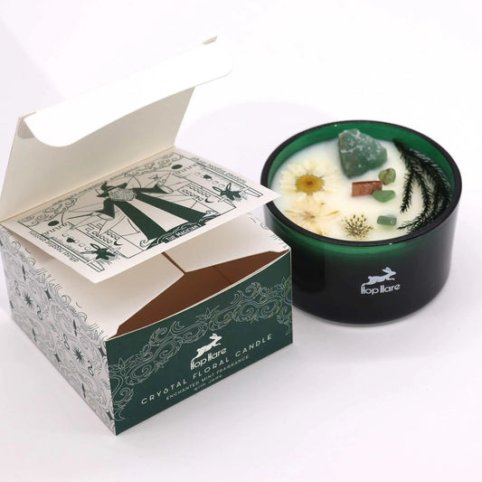 Hop Hare Crystal Magic Flower Candle - The Magician Ninja Aromatherapy