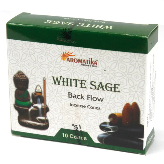 Aromatica Backflow Incense Cones - White Sage by Ninja Aromatherapy incense cones for aromatherapy.
