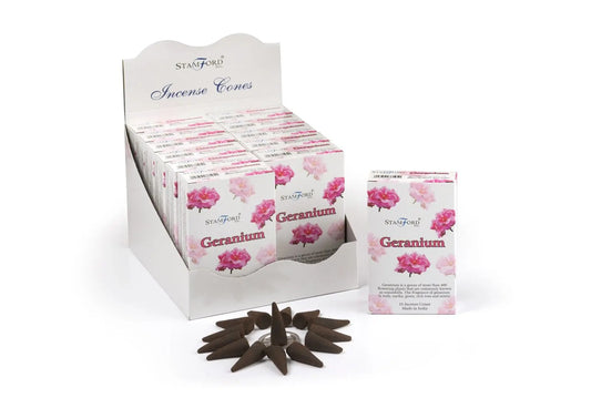 Geranium Incense Cones by Ninja Aromatherapy incense cones for aromatherapy.