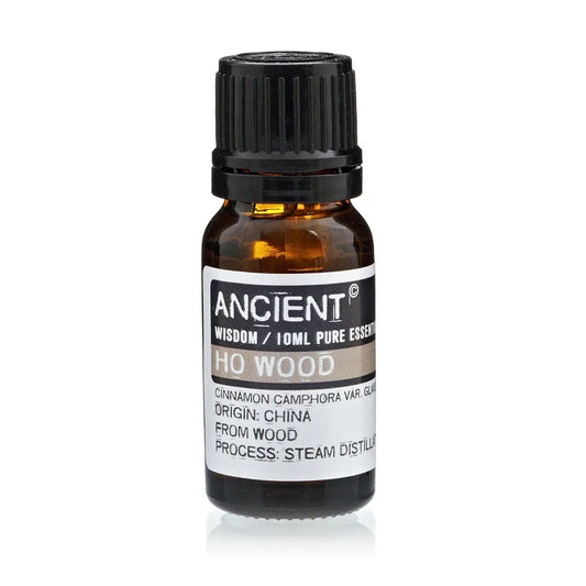 Ho Wood Essential Oil 10ml Amber Glass Bottle with Built-In Drop Reducer – Calming and Skin Rejuvenation