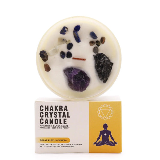 Root Chakra Crystal Candle with Red Jasper – 17hr Burn